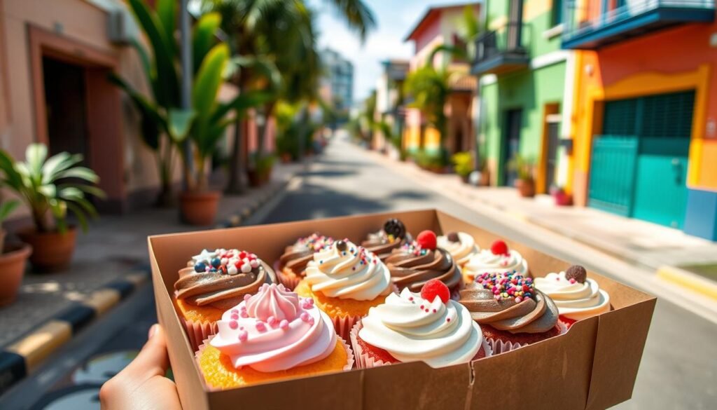 entrega de cupcakes