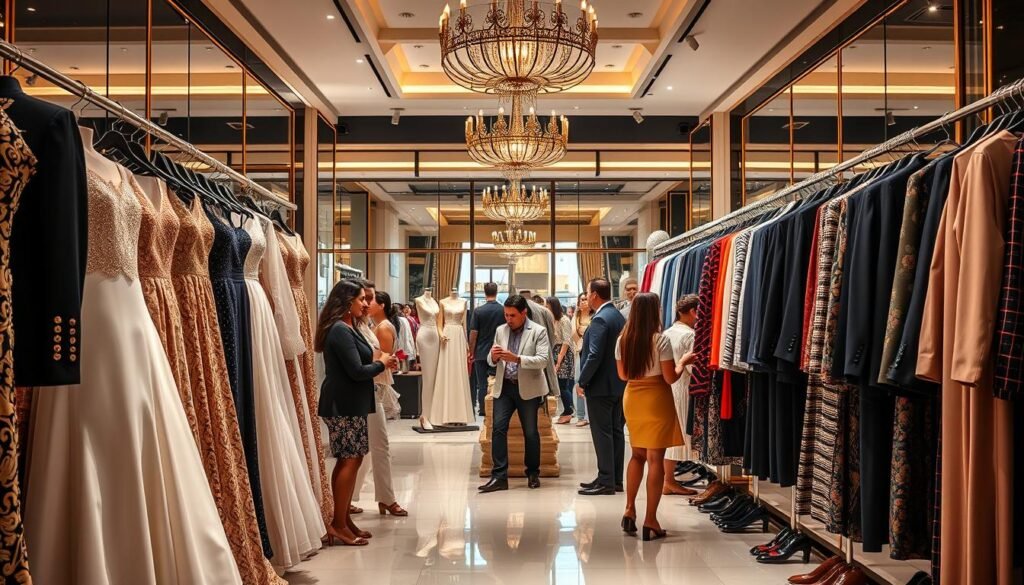 mercado de aluguel de roupas de luxo